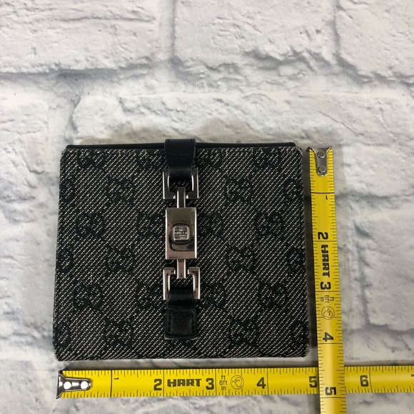 Gucci Authentic Vintage canvas & leather wallet Jackie O Monogram logo clutch - Picture 15 of 16